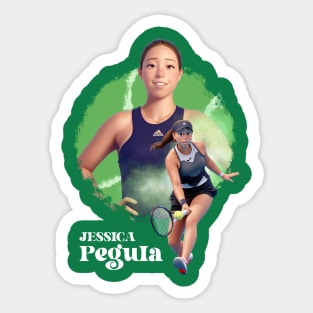 Jessica Pegula cartoon anime Sticker